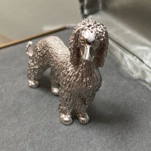 Afghan Hound or Lhasa apso Dog VINTAGE 🐕 Figurine Brooch Pin Trifari